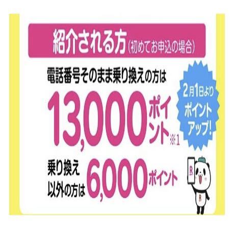 【★落札後すぐに連絡】楽天モバイル紹介キャンペーン　13,000円相当のポイントプレゼント！！_画像1