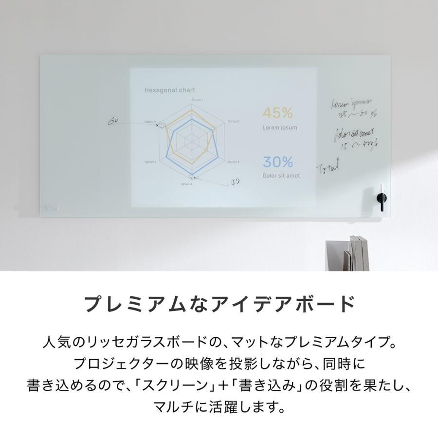 横浜市引取限定 未開封 LOWYA ロウヤ Lisse Premium ガラスボード ホワイトボード 170x80cm スーパーホワイト プレミアムなアイデアボードの画像6