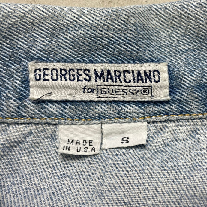 90年代 USA製 GEORGES MARCIANO for GUESS ゲス デニムジャケット メンズM相当_画像6