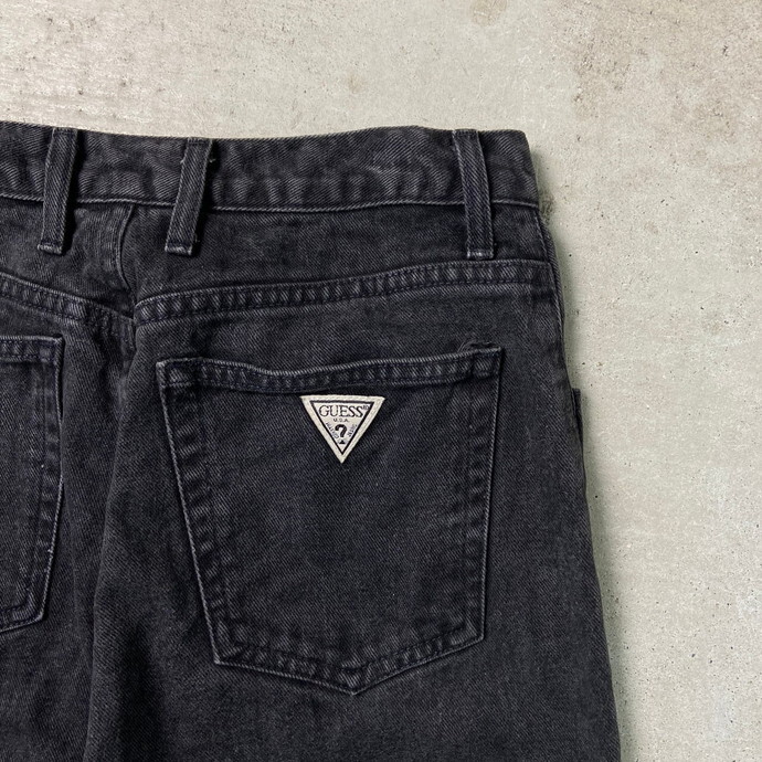 90年代 USA製 GUESS JEANS ゲスジーンズ ブラックデニムパンツ メンズW31_画像9