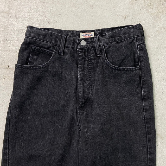 90年代 USA製 GUESS JEANS ゲスジーンズ ブラックデニムパンツ メンズW31_画像2