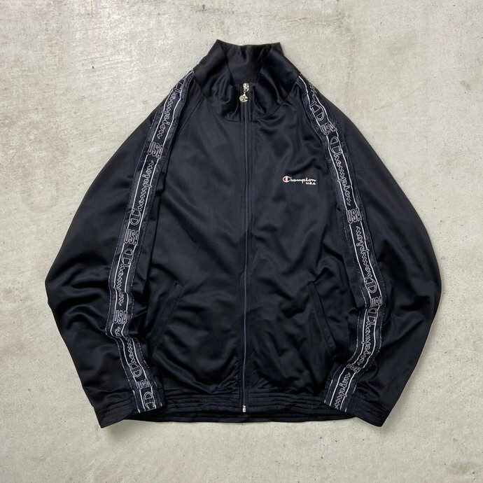 Champion チャンピオン ジャージ トラックジャケット サイドライン メンズL相当_画像1