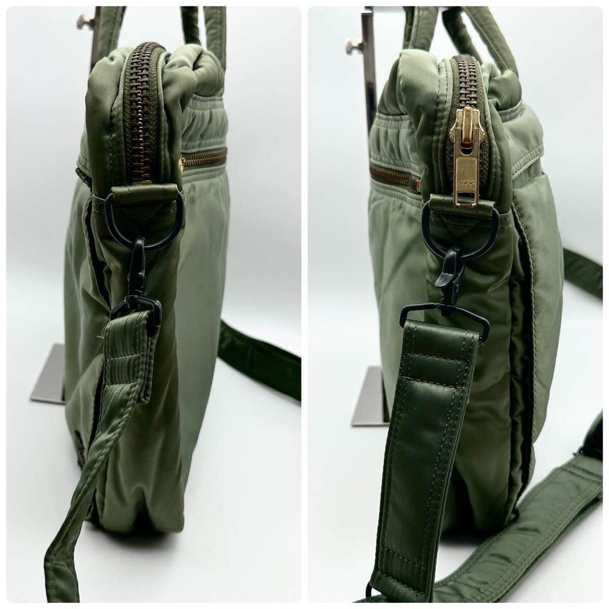 PORTER Porter Yoshida bag business bag hand khaki - green nylon tongue car men's shoulder 2way briefcase Moss 