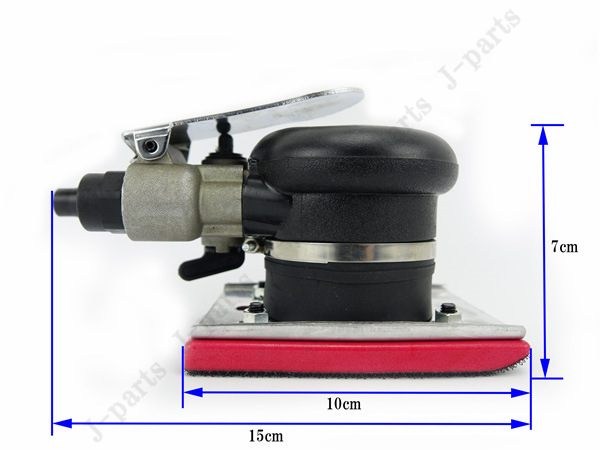 四角形 70×100mm エアーオービタルサンダー エアーサンダー 非吸塵式 空気圧 調整式 軽量 ハンディタイプ_画像4