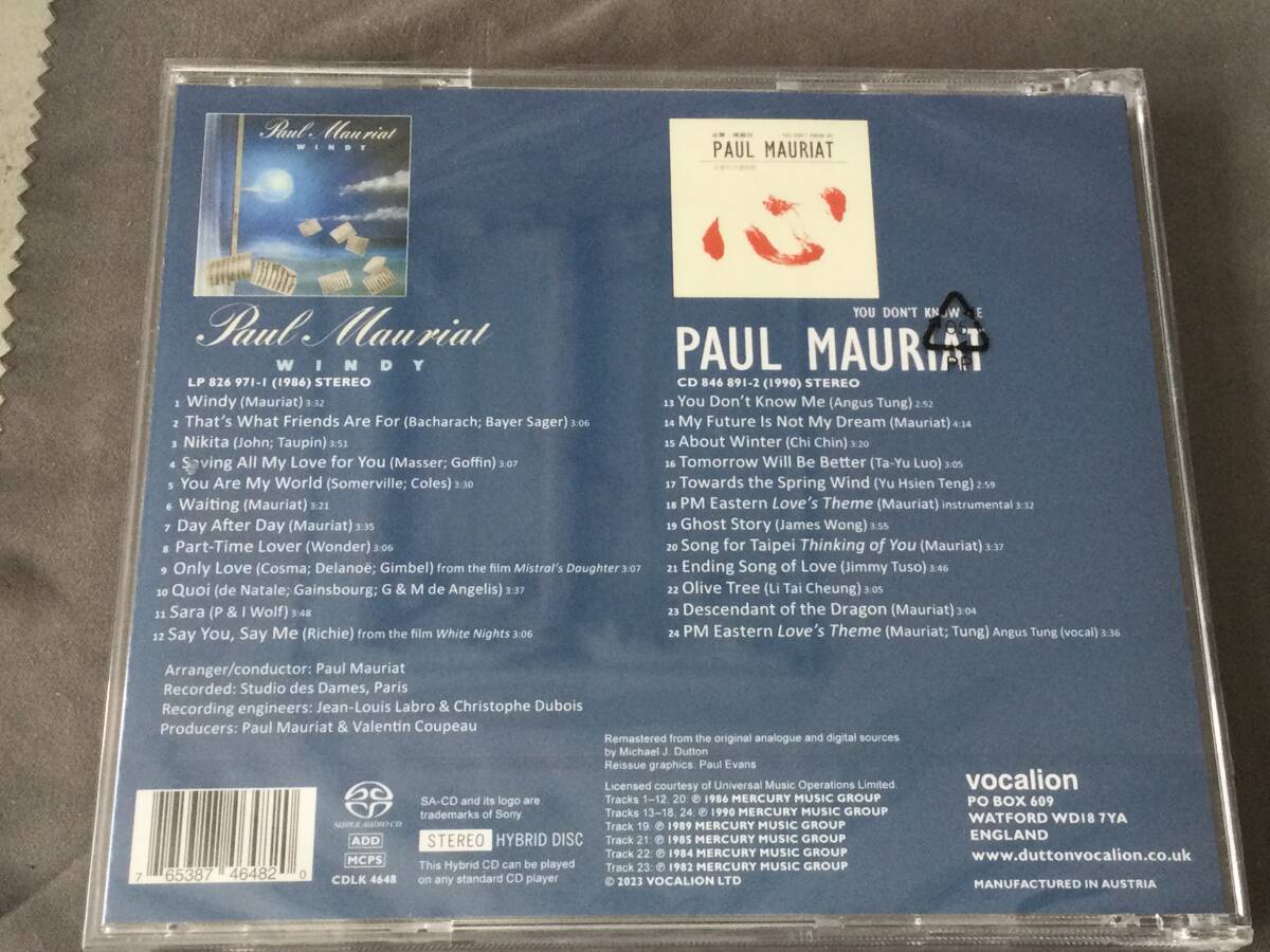 2 LPs on 1 Hybrid SACD 、ポール・モーリア　Paul Mauriat/Windy & You Don’t Know Me _画像2