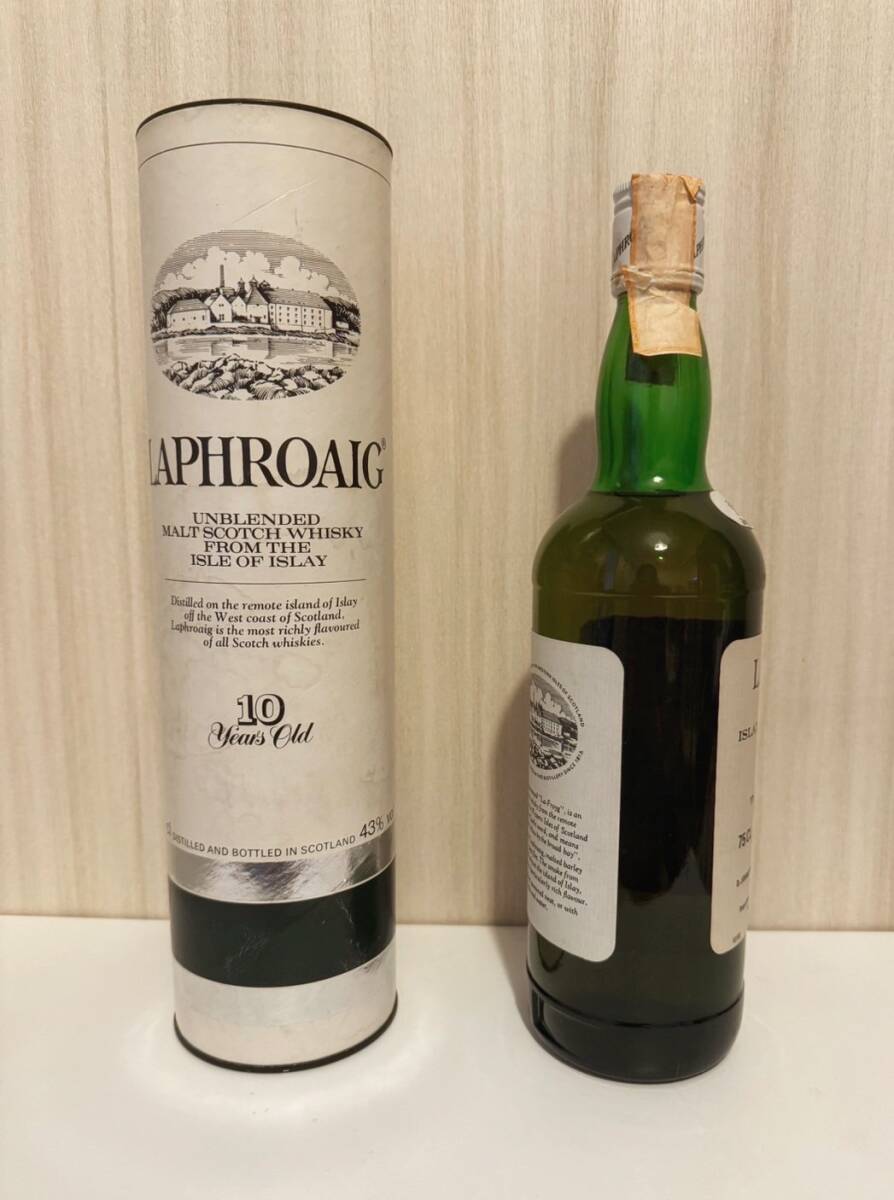 80’s Laphroaig 10yo OB long label 43% 750ml 古酒未開封ラフロイグ10年 オフィシャル ロングラベル初期 80年代流通_画像4