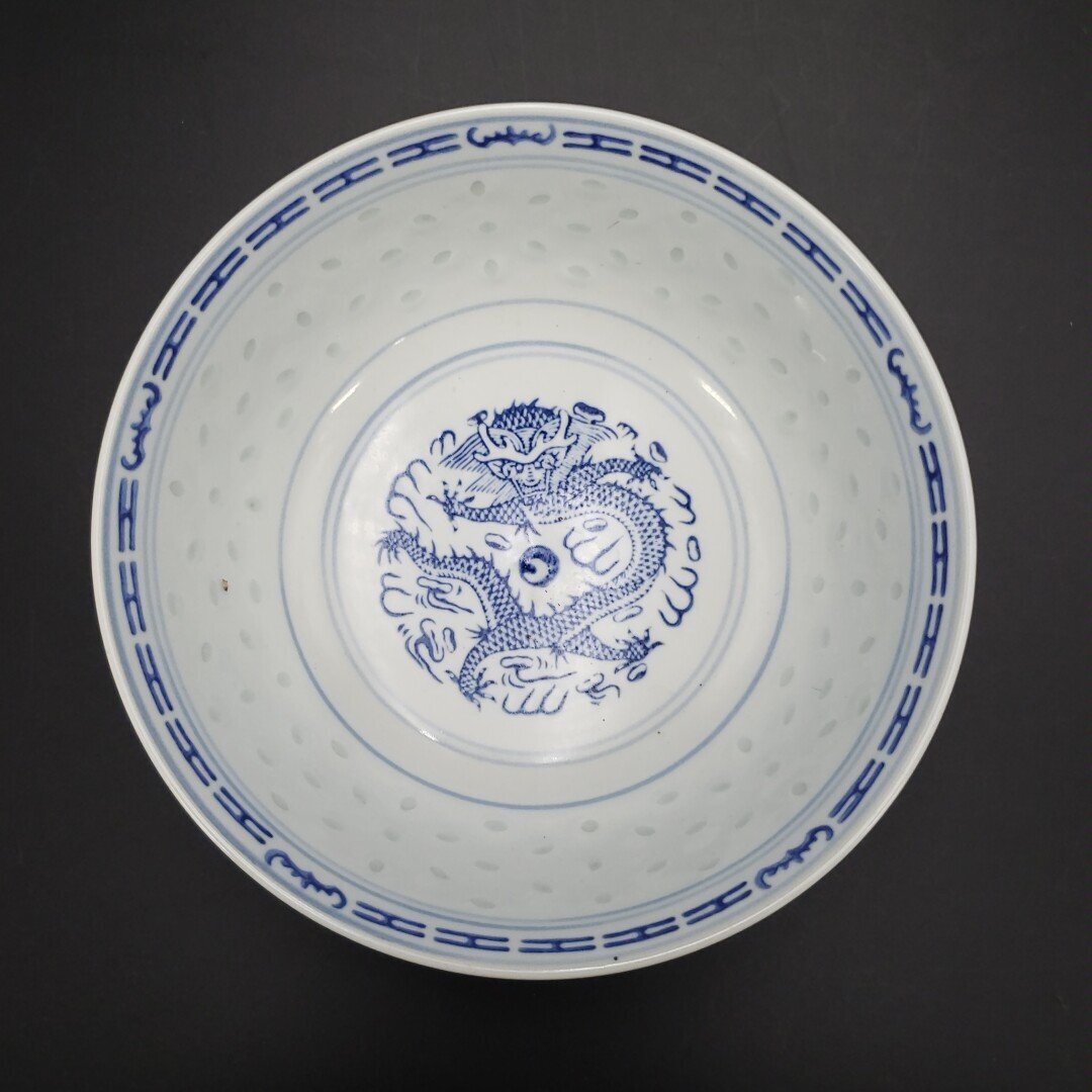  China . virtue . middle pot dragon . dragon pot large bowl porcelain bowl deep pot platter blue and white ceramics .... China . virtue . ho taru...... skill China porcelain [60s2306]