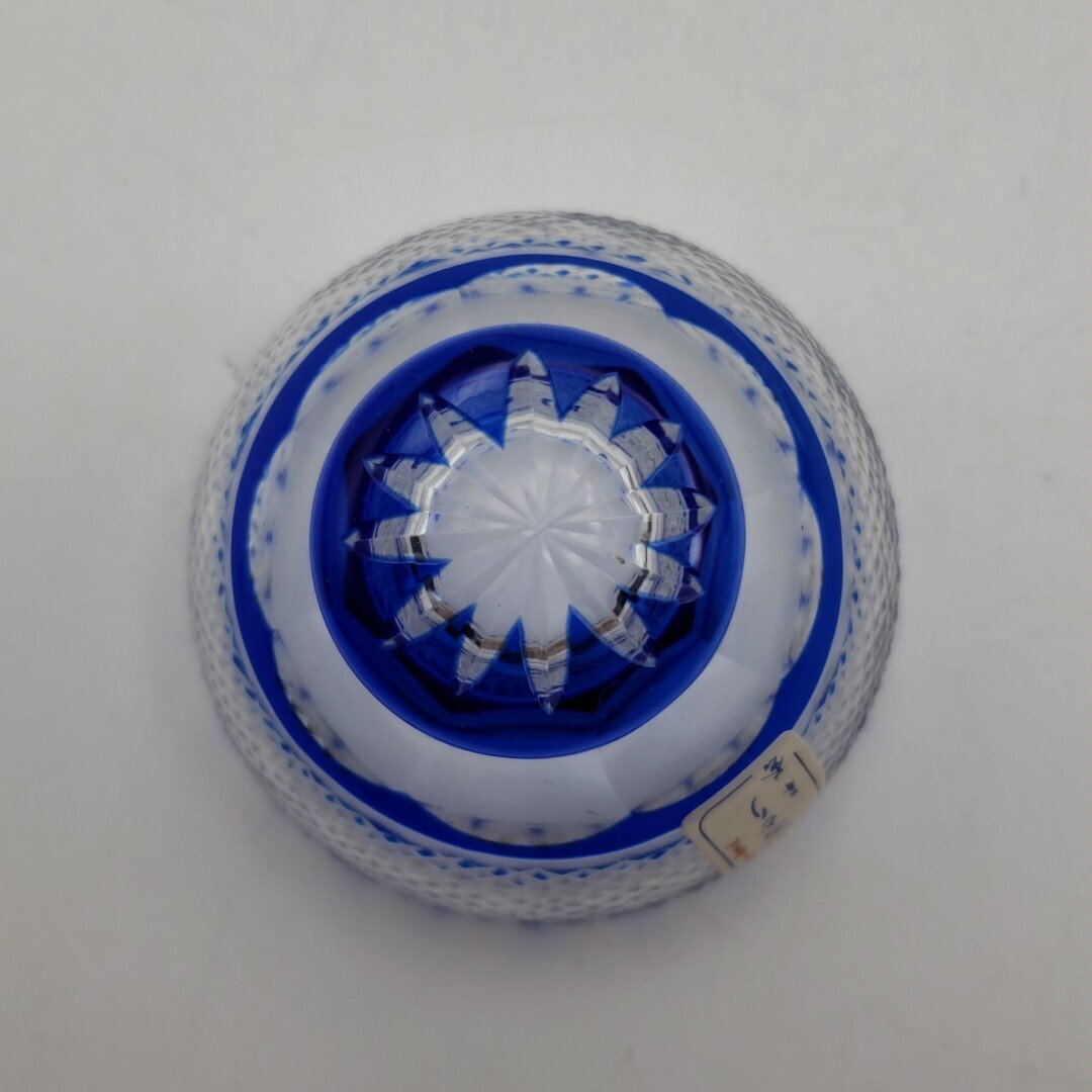 Bibian 比比昂- 薩摩切子盃菊川蒼匠の技彩魚子紋いろどり硝子 Bibian 比比昂- 薩摩切子盃菊川蒼匠の技彩魚子紋いろどり硝子