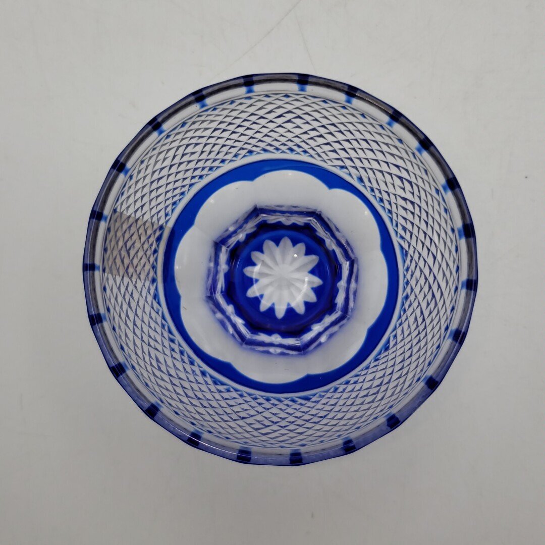 Bibian 比比昂- 薩摩切子盃菊川蒼匠の技彩魚子紋いろどり硝子 Bibian 比比昂- 薩摩切子盃菊川蒼匠の技彩魚子紋いろどり硝子