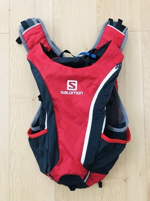 【良品】SALOMON ソロモン★トレイルランザック★赤×グレー_画像1