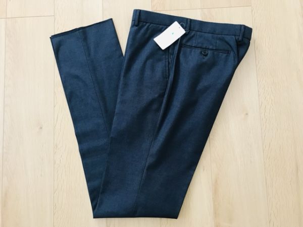 【未使用タグ付】ユナイテッドアローズ★SLIMFIT★コットン混パンツ★濃グレー★L★定価9900円_画像1