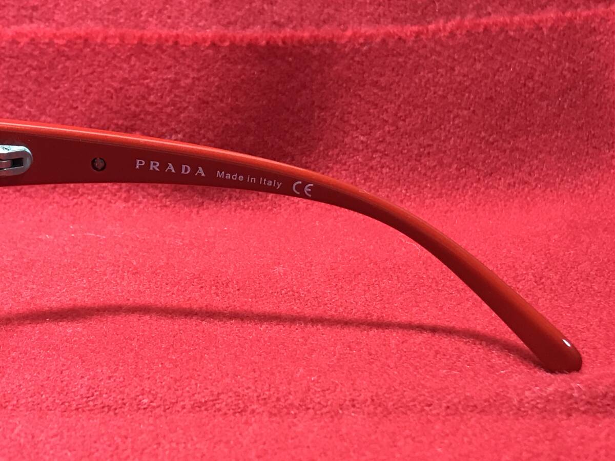 レアカラー★GACKT同型同色★PRADA サングラス SPR14G レッド プラダ vartix原型 赤　メガネフレーム (１)
