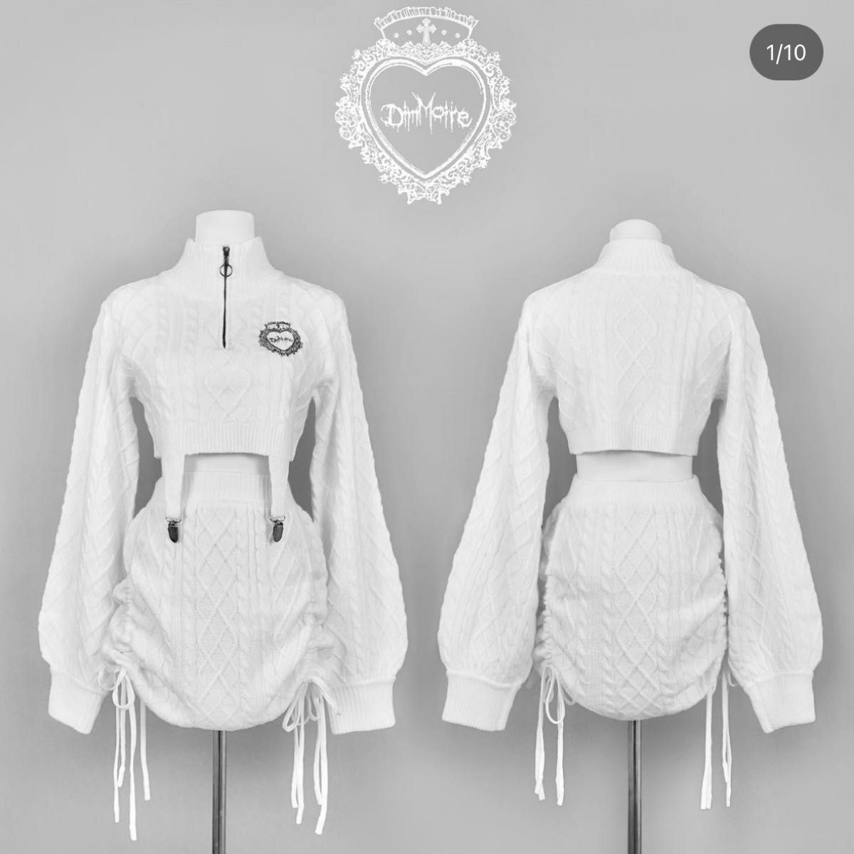 Dimmoire クロップドニット セットアップ ディムモアール|Yahoo Dimmoire クロップドニット セットアップ ディムモアール|Yahoo