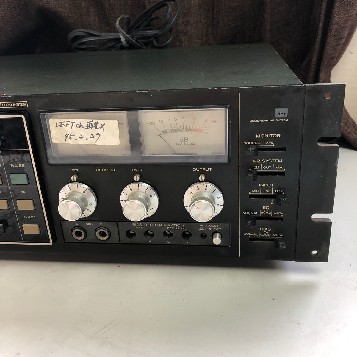 TEAC ティアック カセットデッキ ステレオカセットデッキ C-3RX Dolby STEREO CASSETTE DECK W-0304-22_画像3