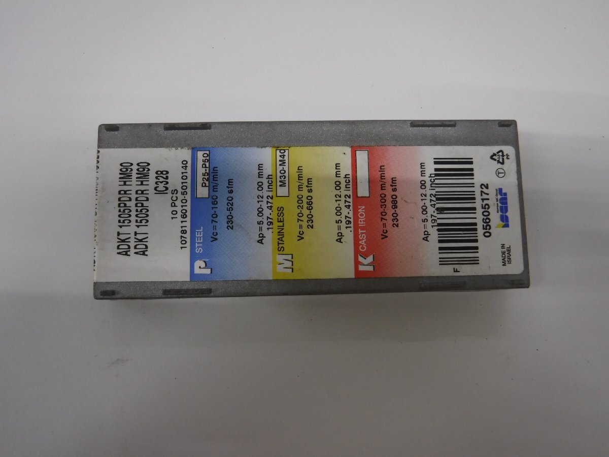 L858 イスカル チップ ADKT 1505PDR HM90 IC328 8個 中古_画像3