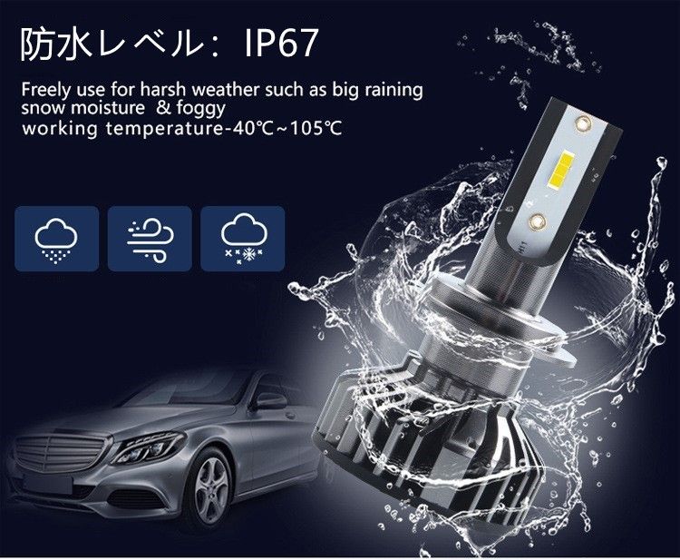 LEDヘッドライト 車検対応 高輝度 LEDバルブ フォグランプ H4(Hi/Lo)/H1/H3/H7/H8/H9/H10/H11