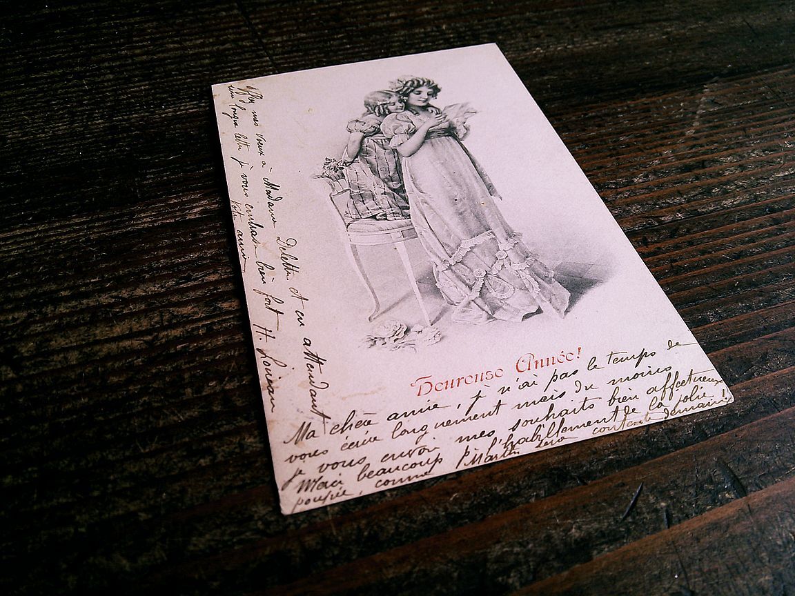 イラスト(8)S81◆M.M.Vienne 少女 子供 女性 アンティークポストカード フランス ドイツ ベルギー オーストリア_画像8