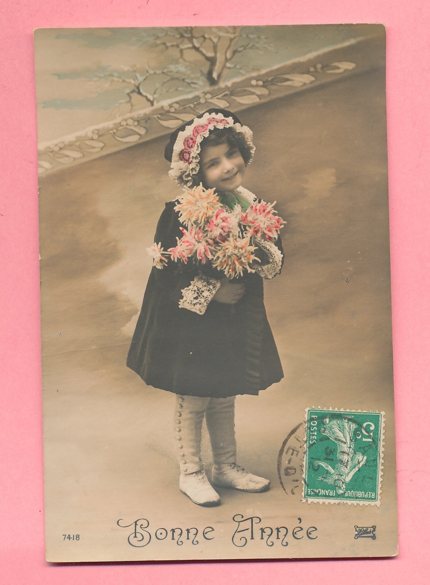 子供(6)X58◆少女 アンティークポストカード フランス ドイツ ベルギー イタリア イギリス ビンテージ 外国絵葉書_画像2