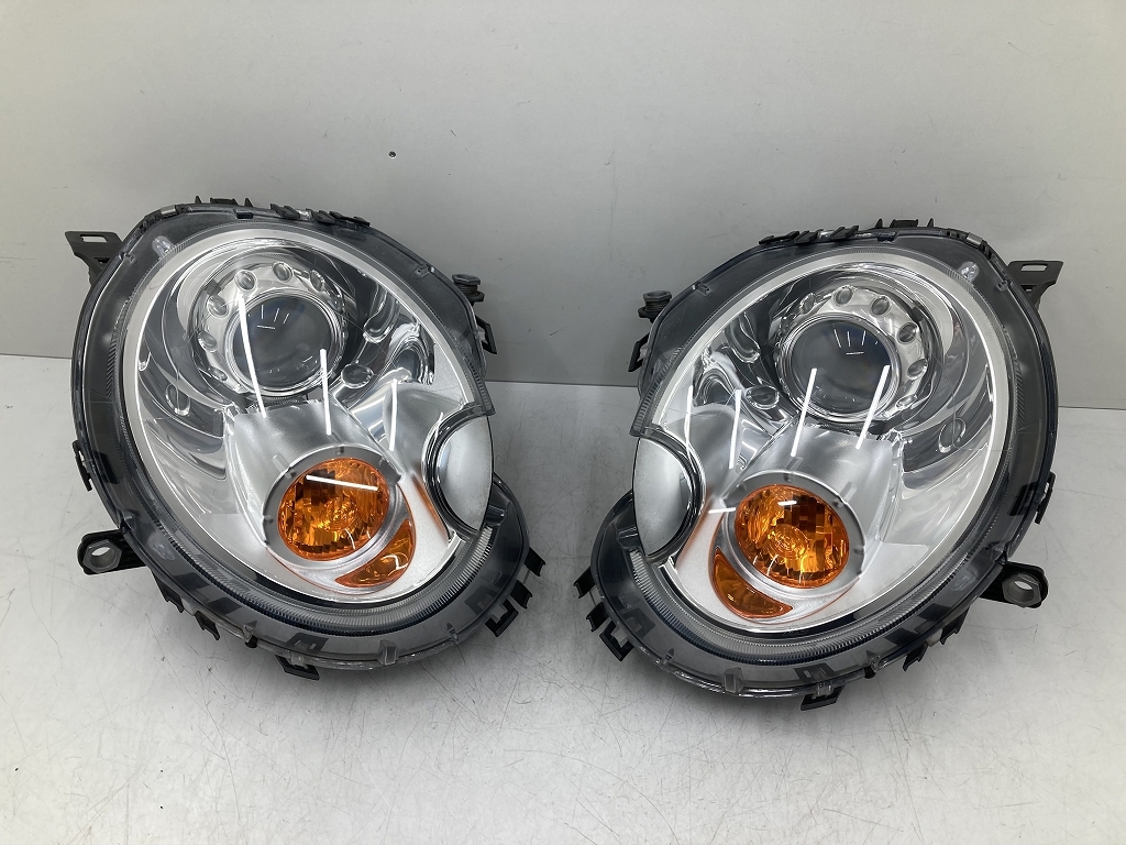 美品 割れ無 点灯OK BMW MINI ミニ MF16S R56 クーパーS 純正 HID ヘッドライト 左右セット 0301225671/0301225672 (C1534)_画像1