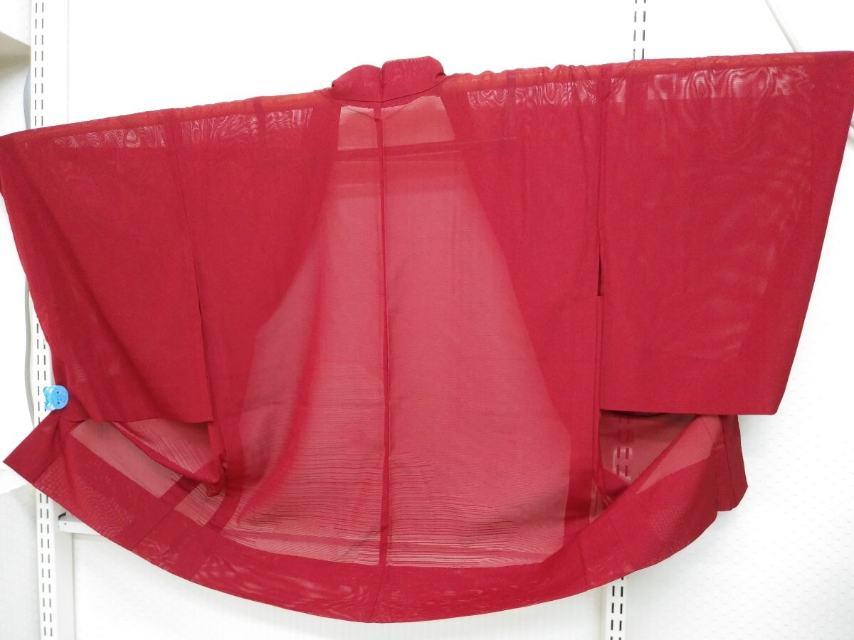 YA5206和装 レトロ 絽 夏羽織 絹 身丈→約81㎝/裄→約66㎝ リメイク素材 の画像3