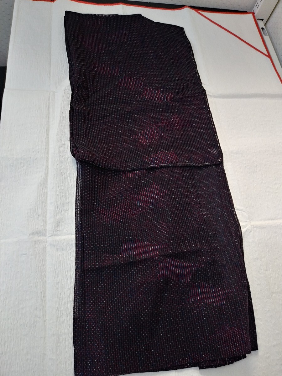 YA5176 和装 レトロ 紗 夏羽織 絹 身丈→約83㎝/裄→約61.5㎝ リメイク素材 の画像8