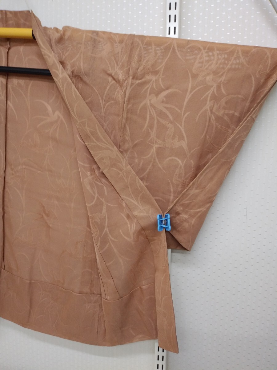 YA5199 和装 レトロ 紗 夏羽織 絹 身丈→約77㎝/裄→約64㎝ リメイク素材 の画像2