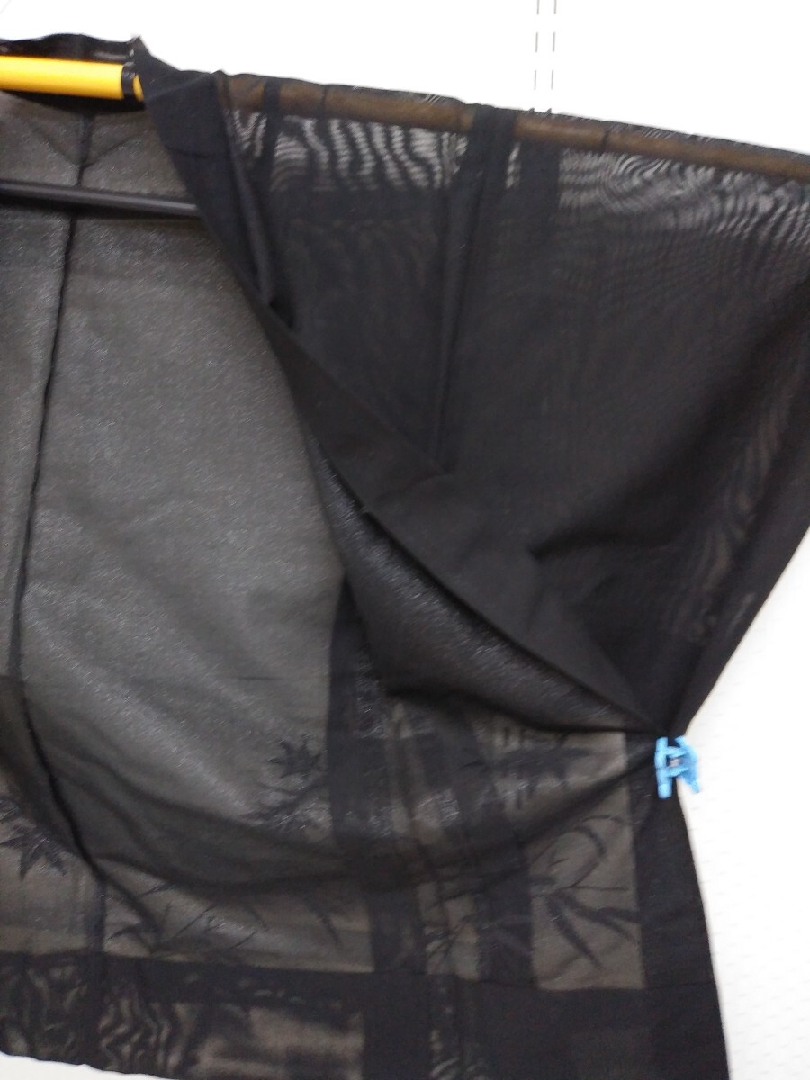 YA5200 和装 レトロ 紗 夏羽織 絹 身丈→約83.5㎝/裄→約64.5㎝ リメイク素材 の画像2