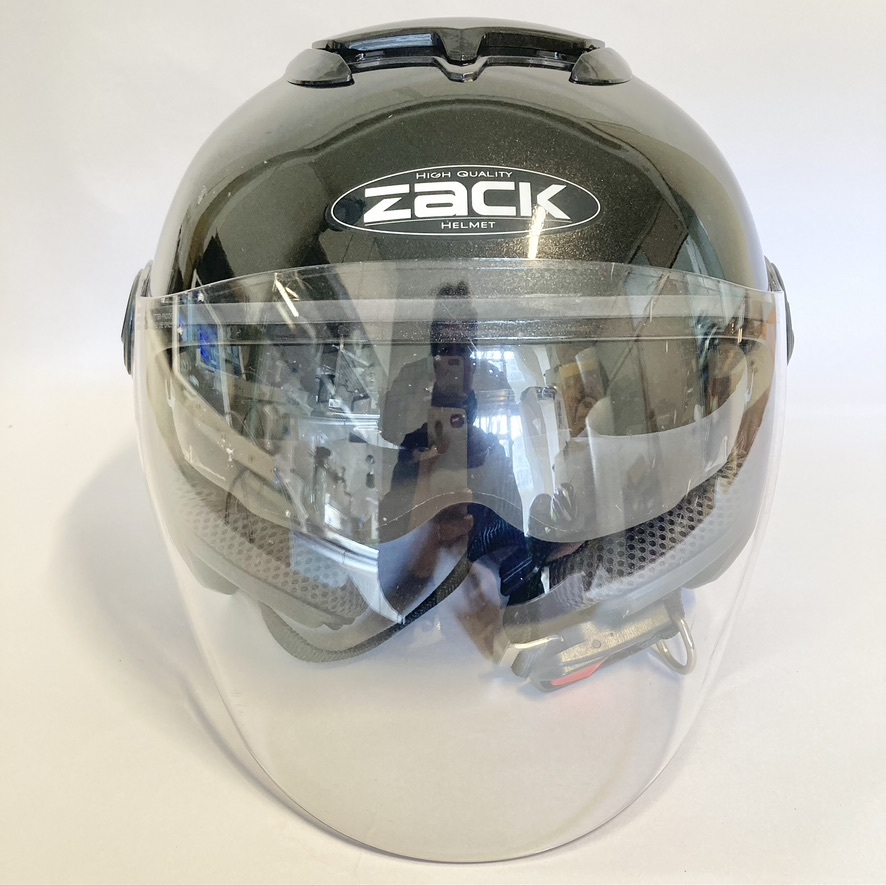 TNK工業 ZACK ジェットヘルメット ZJ-3 ブラック LH インナーバイザー フリーサイズの画像1
