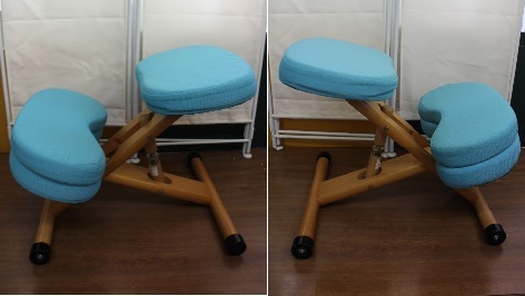 のK3211　　宮武製作所　バランスチェア　プロポーションチェア 学習イス　子供用　補助クッション付き　姿勢矯正椅子　ブルー_画像5