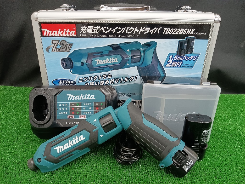 中古品 makita マキタ 7.2V 1.5Ah 充電式ペンインパクトドライバ TD022DSHX_画像1