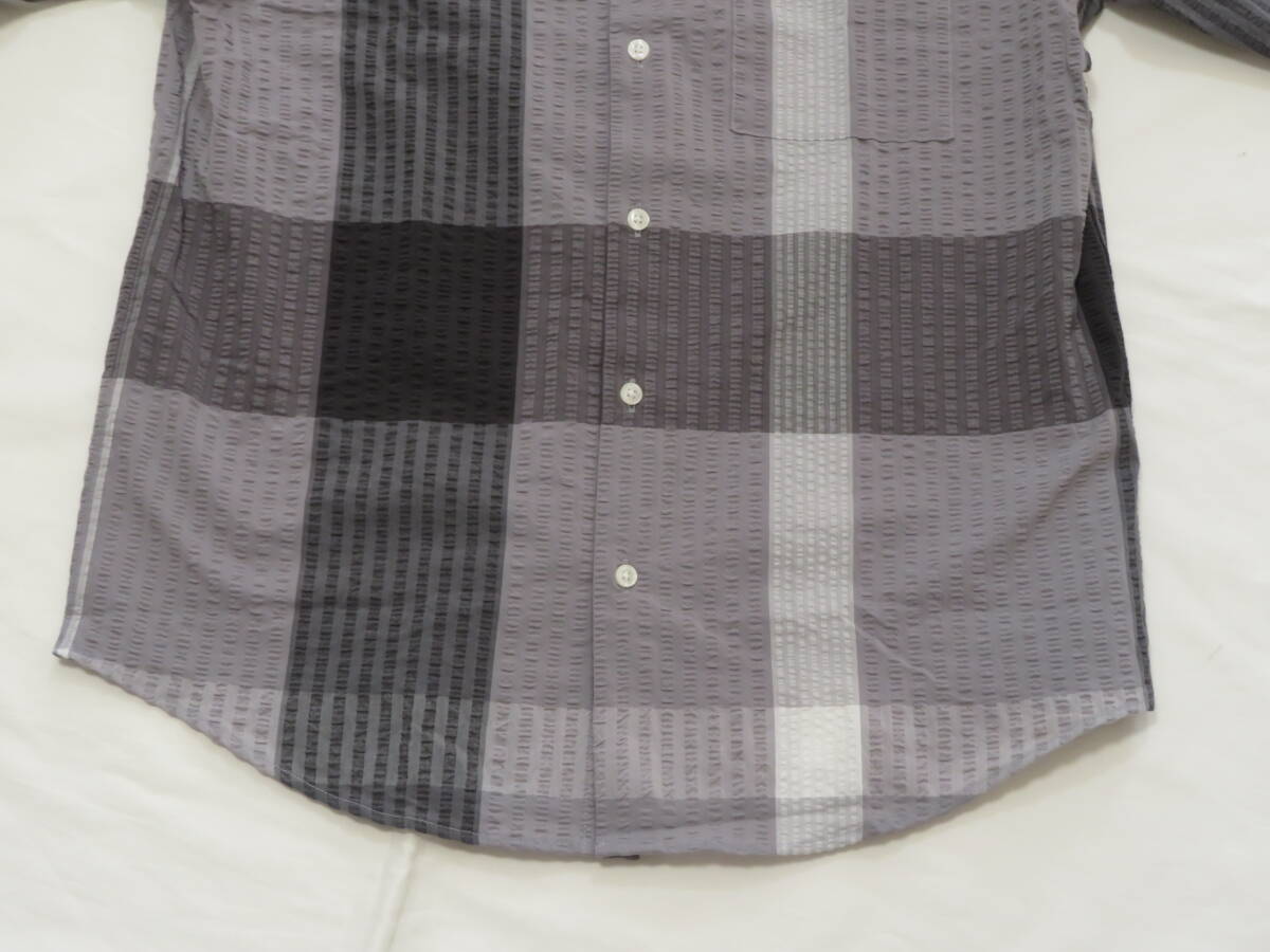 ブラックレーベル クレストブリッジ 半袖チェック柄シャツ Mサイズ 26,400円　濃グレー_画像3