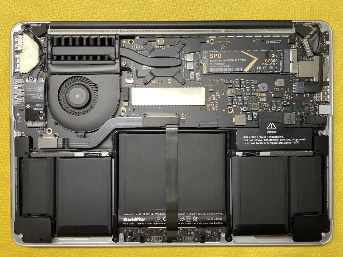 高速大容量 2TB SSD / 16GB RAM / Core i7 デュアルOS！MacBook Pro Retina Early 2015, 13-inch, i7 3.1GHz, MF843J/A, A1502_内部画像