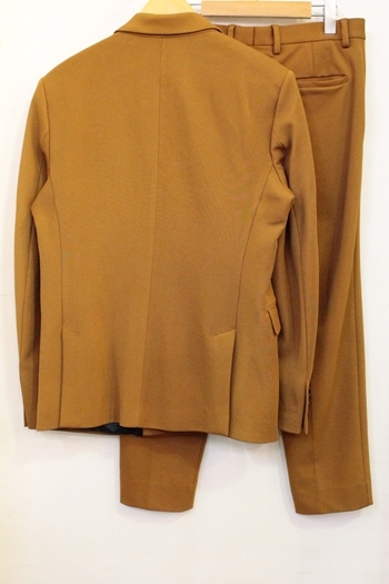 【中古】 ZARA メンズセットアップ EU48 ZARA/ダブルブレストセットアップ/EU48/茶 ブラウン_画像2