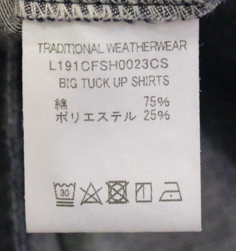 【中古】 トラディショナル ウェザーウェア/長袖シャツ/S/紺 ネイビー/-_画像4