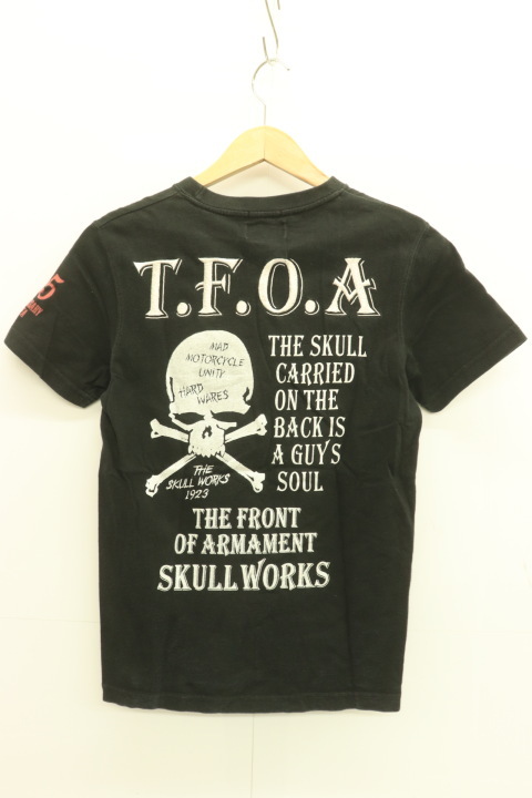 【中古】CROWSxWORST メンズTシャツ S 柳臣次モデルTシャツ 5th T.F.O.A x SKULL WORKS x JETMOON S 黒 ブラック_画像2