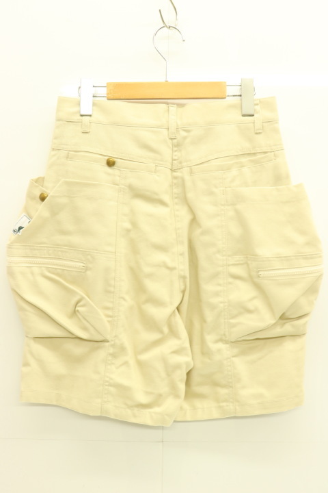 【中古】FREAK'S STORE メンズショートパンツ S CAPTAIN STAG ショートパンツ FREAK'S STORE S ベージュ 肌色 ワッペン ロゴ_画像2