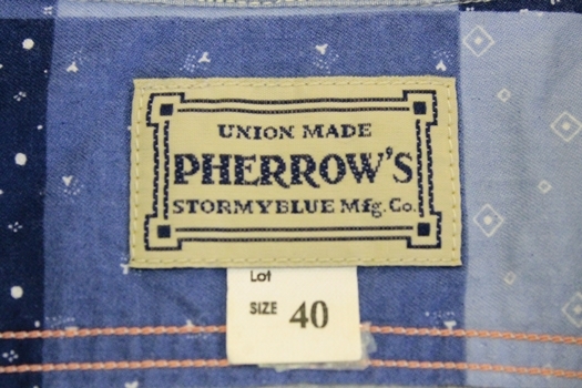 【中古】 PHERROW'S メンズ半袖シャツ 40 PHERROW'S/半袖シャツ/40/水色 アクアブルー/青 ブルー/総柄_画像3