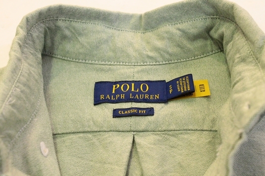 【中古】 Polo by Ralph Lauren メンズ長袖シャツ S Polo by Ralph Lauren/CLASSIC FIT L/S Oxford B.D.Shirts/S/緑 グリーン_画像3