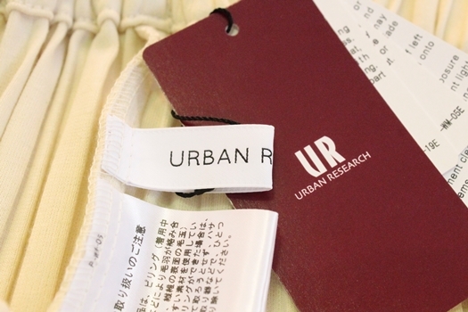 【中古】 URBAN RESEARCH レディースイージーパンツ F URBAN RESEARCH/カットプリーツパンツ/イージーパンツ/F/アイボリー_画像3