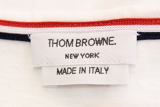 【中古】 THOM BROWNE. NEW YORK メンズTシャツ 0 THOM BROWNE. NEW YORK/ウェイトジャージーポケットTシャツ/0/白 ホワイト_画像3