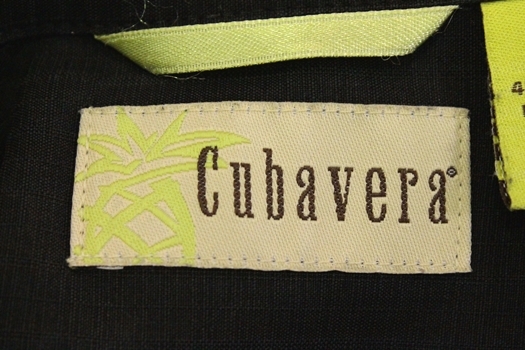 【中古】 メンズ半袖シャツ L CUBAVERA/キューバシャツ/L/黒 ブラック_画像3