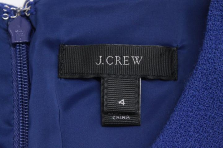 【中古】J.Crew ワンピースジェイクルー ワンピース 4 青 ブルー 無地 レディース_画像3