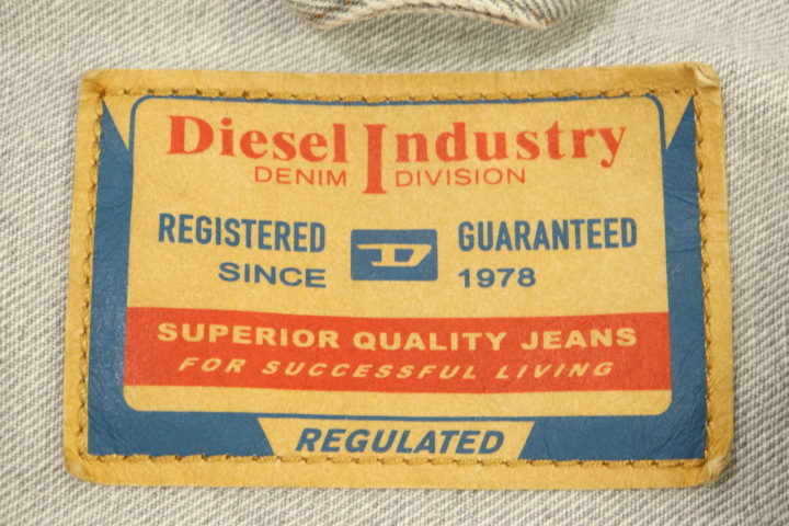 【中古】DIESEL Industry 22AW D-BARCY-RS デニムトラッカージャケット XXL グレー 灰 インディゴブルー 藍 無地_画像3