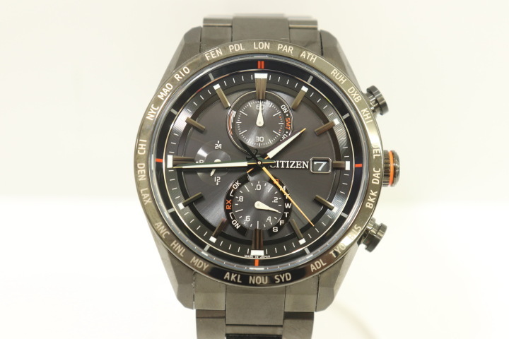 【中古】CITIZEN メンズ腕時計 - ATTESA ACT Line CITIZEN - 黒 ブラック ロゴ AT8185-62E H800-T025871_画像1