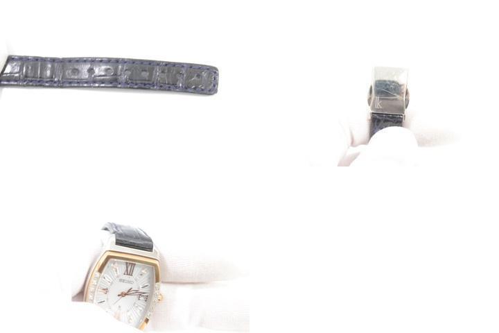 【中古】SEIKO 1B22-0CA0 LUKIA LUKIAYASE セイコー 腕時計 白 ホワイト×銀 シルバー×金 ゴールド レディース_画像5