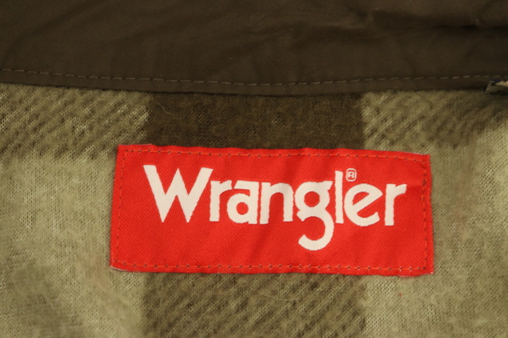 【中古】Wrangler メンズ長袖シャツ S 長袖シャツ Wrangler S 茶 ブラウン チェック_画像3