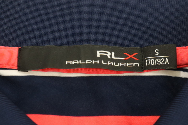 【 подержанный товар 】 RLX Ralph Lauren  мужской ... рубашка   S ... рубашка   RLX Ralph Lauren S  белый  белый   синий   военно-морской флот   красный   красный   лого  