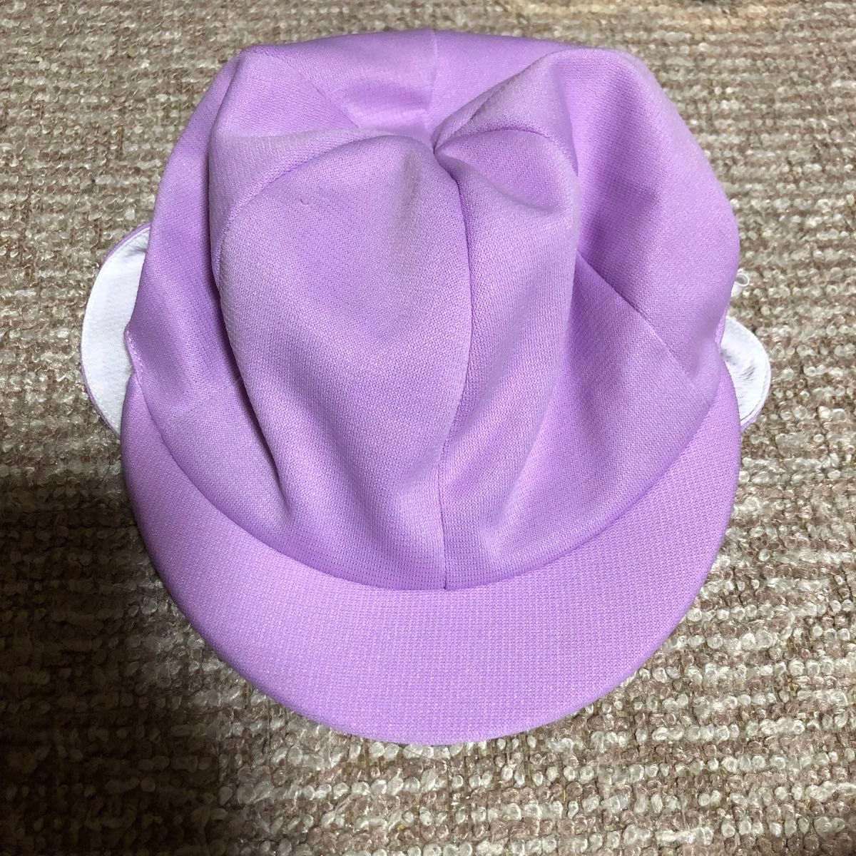 カラー帽子　紫　タレ付き　フリーサイズ　世界文化社　幼稚園　保育園　