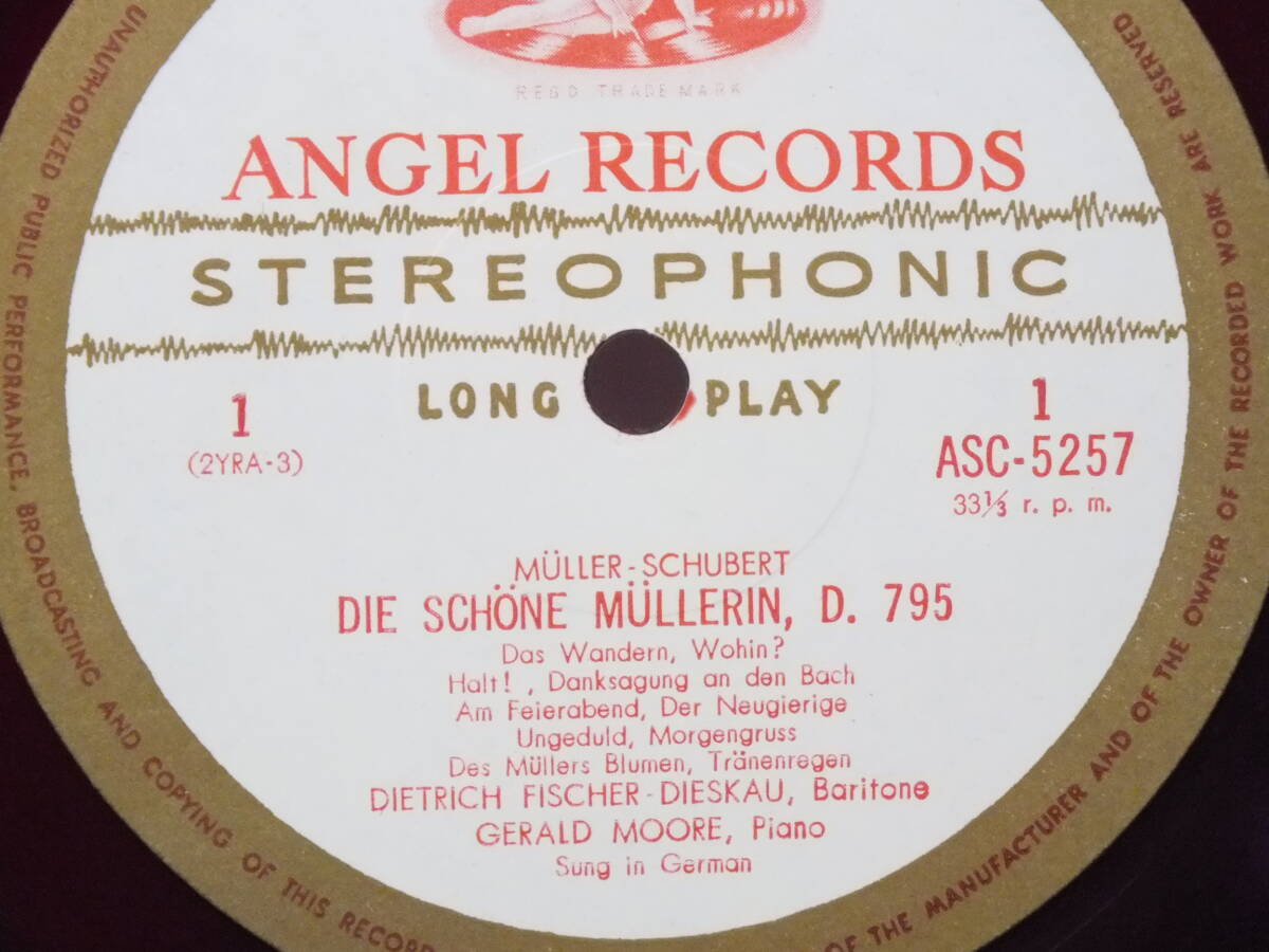 LP ASC 5257 赤盤　ディートリッヒ・フィッシャー・ディースカウ　シューベルト　美しき水車屋の娘　全曲 【8商品以上同梱で送料無料】_画像7