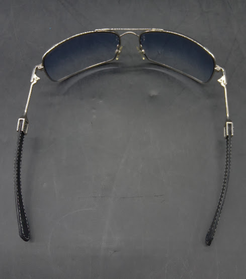 ▽ 【228】 クロムハーツ サングラス / CHROME HEARTS アイウェア Eyewear 眼鏡 スクウェア フレーム レザーテンプルの画像3